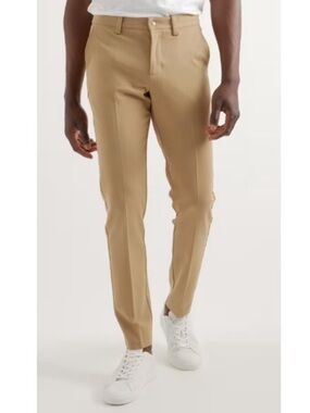 Quince Ultra-Stretch 24/7 Smart Chino Khaki Tan Mens 33X34 Athletic Tapered Work